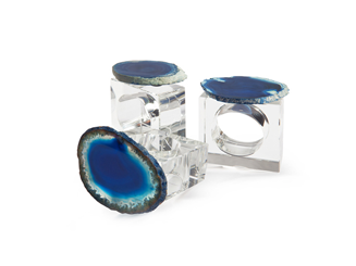 Crystal Napkin Rings Sliced Geode